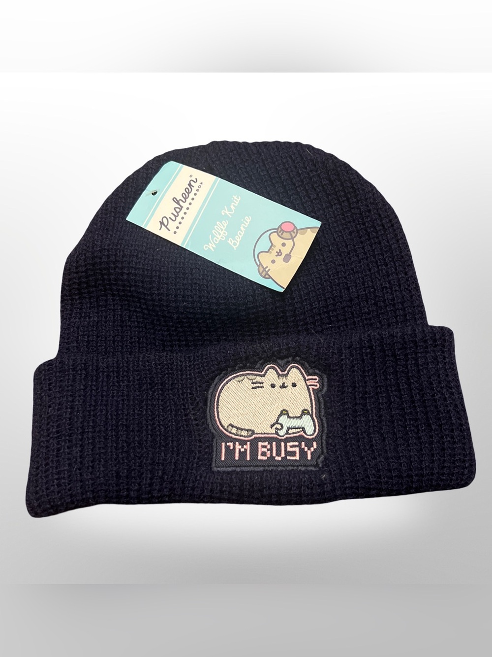 Pusheen ~ Gaming Friends I'm Busy Beanie Knit Hat Culturefly Box Winter 2022